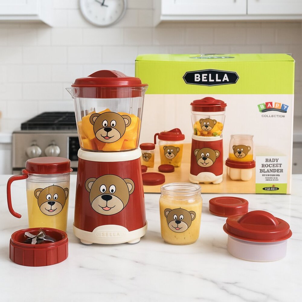 Bella Baby Rocket Blender 18-Piece Set – Brand New Baby Food Maker
